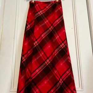 J.CREW Classic Red Plaid A-Line Skirt / SZ 2